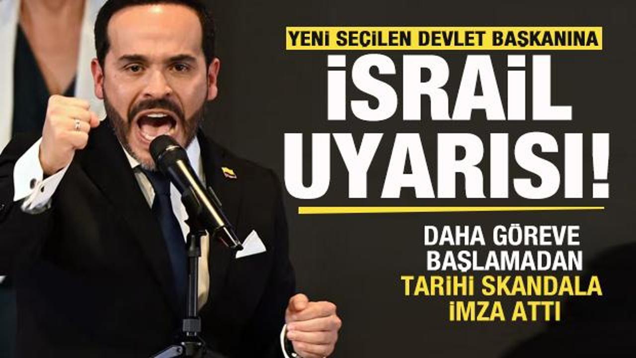 Göreve başlamadan tarihi skandala imza attı! Yeni seçilen devlet başkanına İsrail uyarısı!