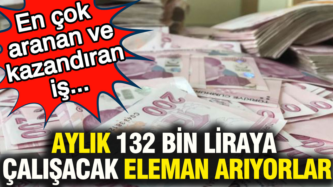 Aylık 132 bin liraya çalışacak eleman arıyorlar: En çok aranan ve kazandıran iş…
